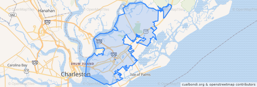 Mapa de ubicacion de Mount Pleasant.