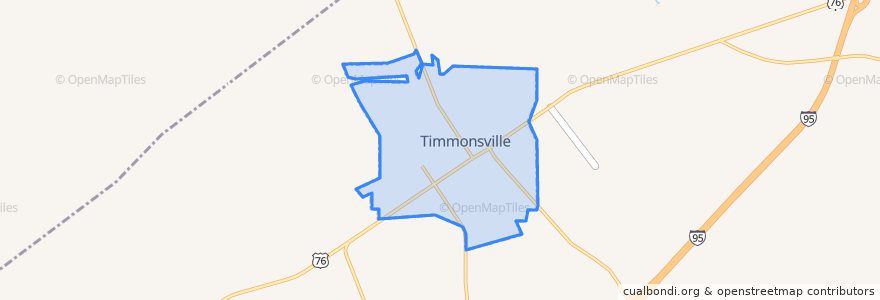 Mapa de ubicacion de Timmonsville.