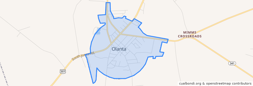 Mapa de ubicacion de Olanta.