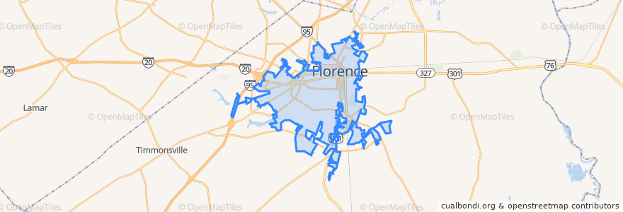 Mapa de ubicacion de Florence.