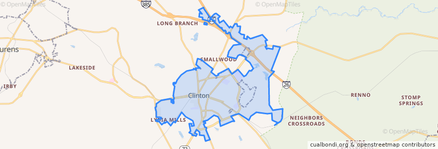 Mapa de ubicacion de Clinton.