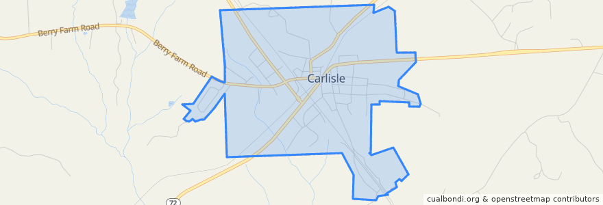Mapa de ubicacion de Carlisle.