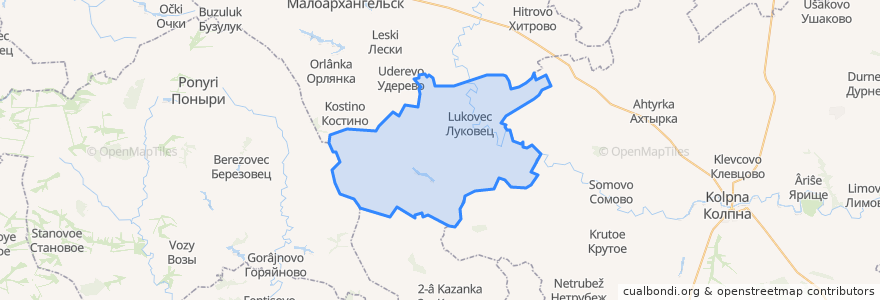 Mapa de ubicacion de Луковское сельское поселение.