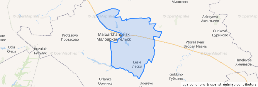 Mapa de ubicacion de Октябрьское сельское поселение.