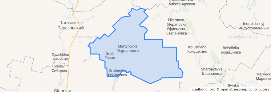 Mapa de ubicacion de Курно-Липовское сельское поселение.