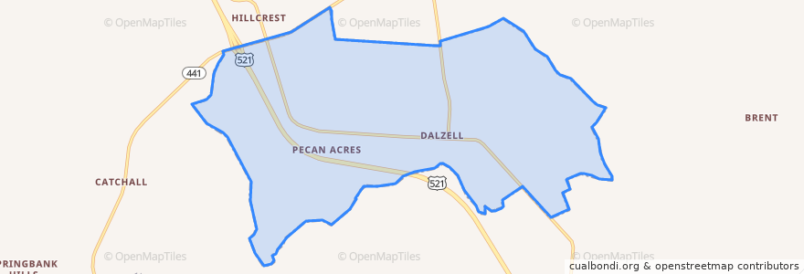 Mapa de ubicacion de Dalzell.