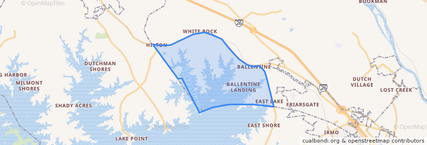 Mapa de ubicacion de Lake Murray of Richland.