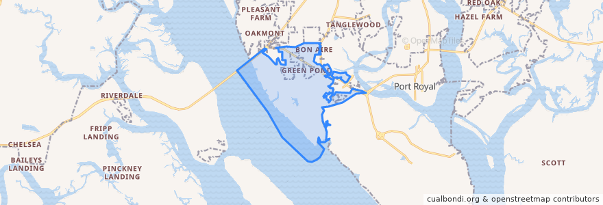 Mapa de ubicacion de Shell Point.