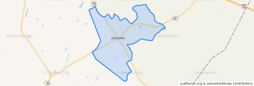 Mapa de ubicacion de Joanna.