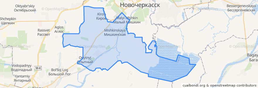 Mapa de ubicacion de Мишкинское сельское поселение.