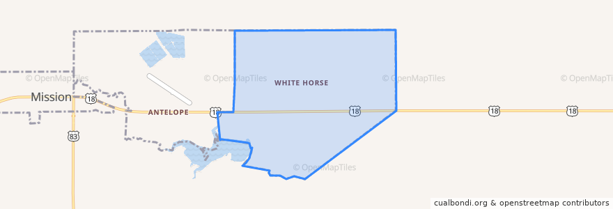 Mapa de ubicacion de White Horse.