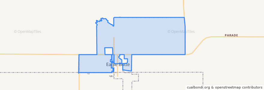 Mapa de ubicacion de North Eagle Butte.