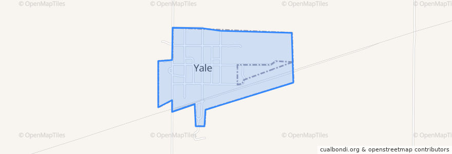 Mapa de ubicacion de Yale.