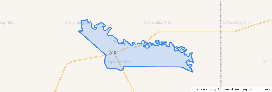 Mapa de ubicacion de Kyle.