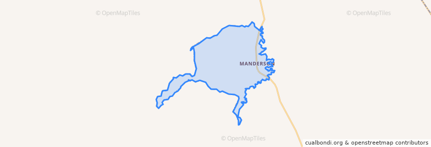 Mapa de ubicacion de Manderson-White Horse Creek.