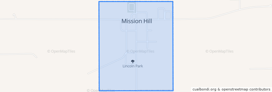 Mapa de ubicacion de Mission Hill.
