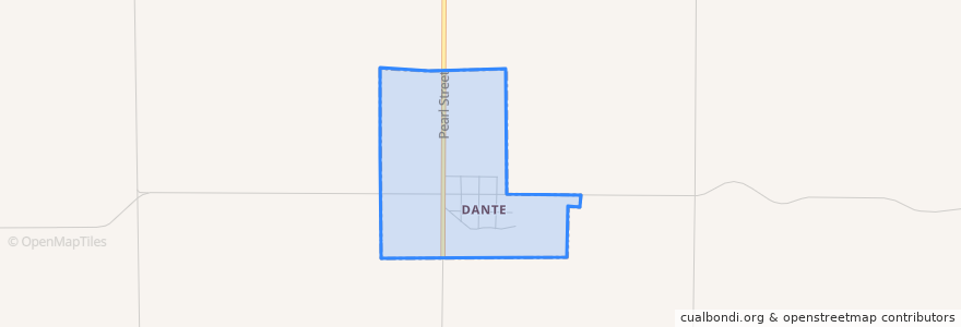 Mapa de ubicacion de Dante.