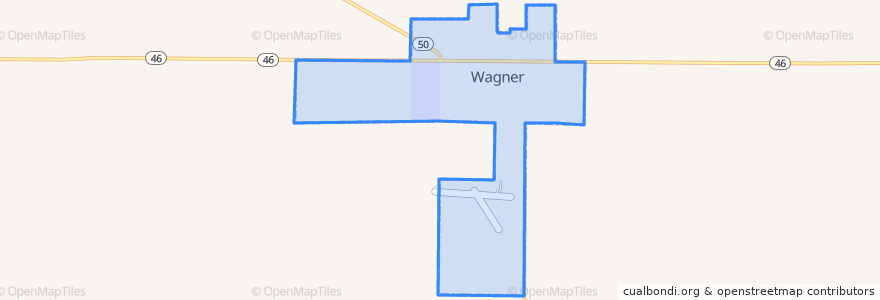 Mapa de ubicacion de Wagner.