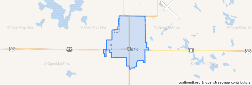 Mapa de ubicacion de Clark.