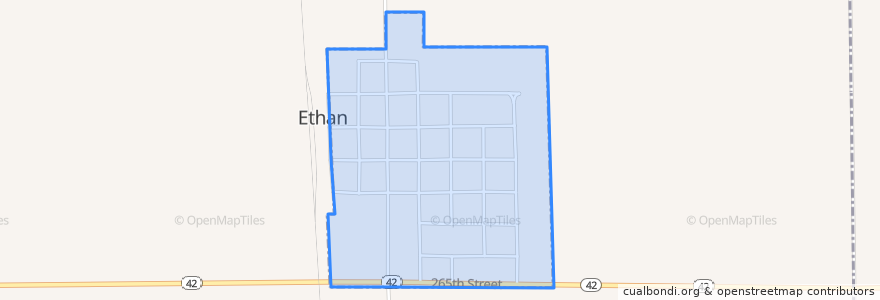 Mapa de ubicacion de Ethan.
