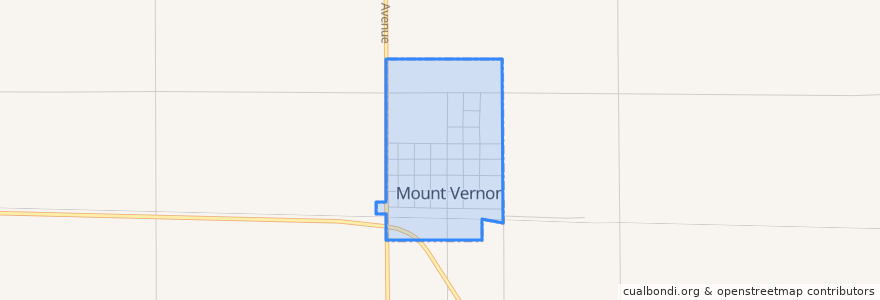 Mapa de ubicacion de Mount Vernon.