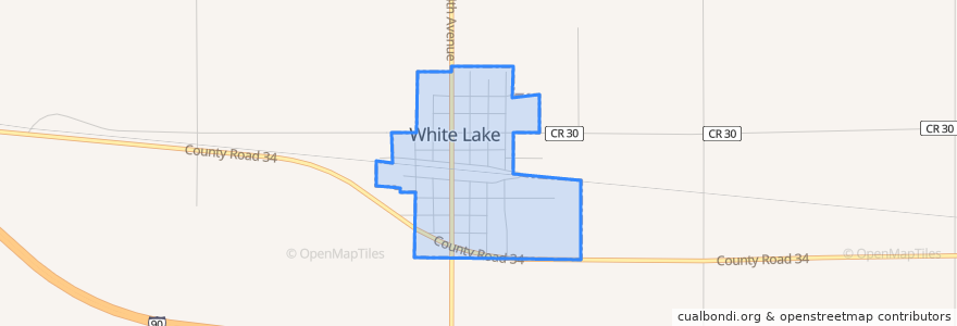 Mapa de ubicacion de White Lake.