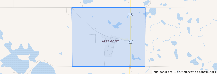 Mapa de ubicacion de Altamont.