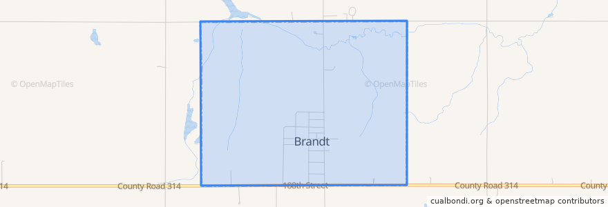 Mapa de ubicacion de Brandt.