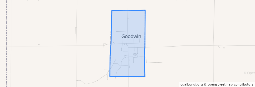 Mapa de ubicacion de Goodwin.