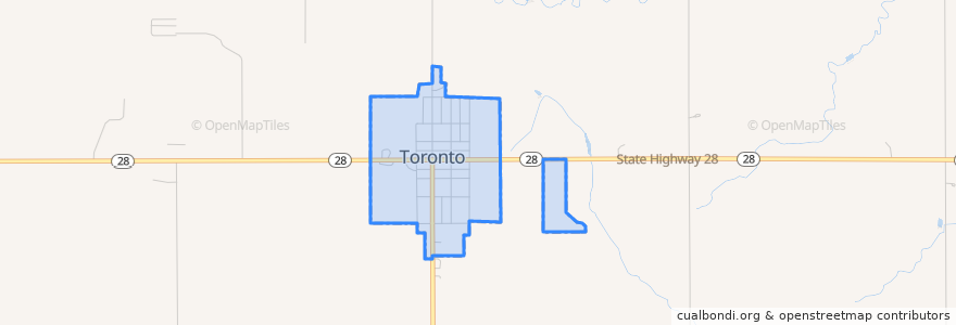 Mapa de ubicacion de Toronto.