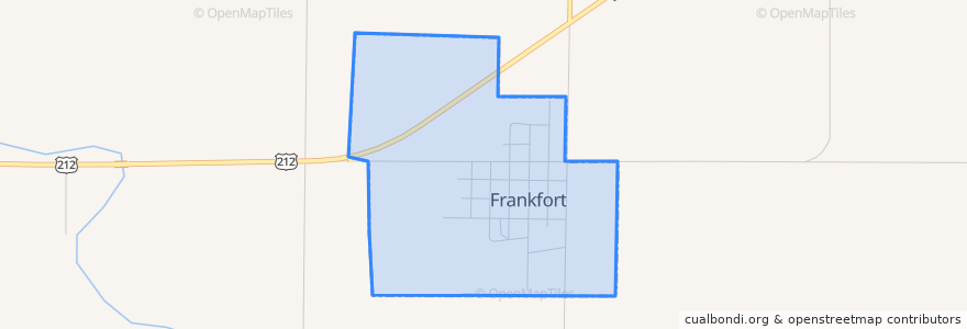 Mapa de ubicacion de Frankfort.