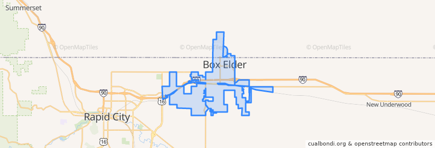 Mapa de ubicacion de Box Elder.