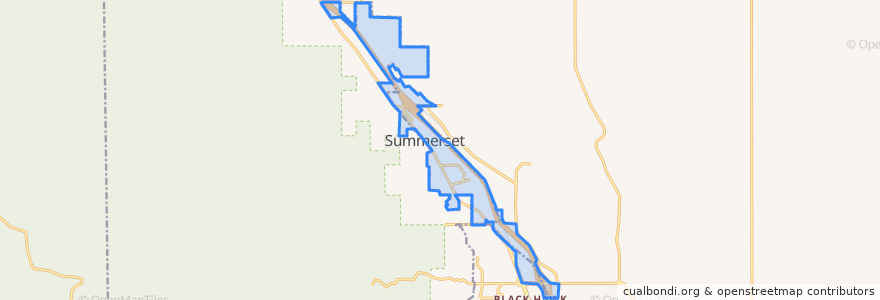 Mapa de ubicacion de Summerset.