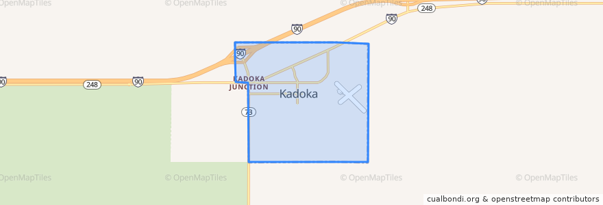 Mapa de ubicacion de Kadoka.