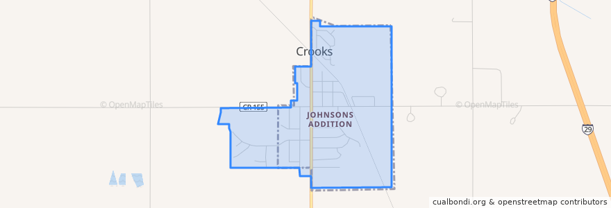 Mapa de ubicacion de Crooks.