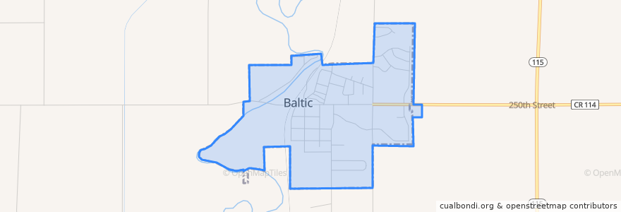 Mapa de ubicacion de Baltic.