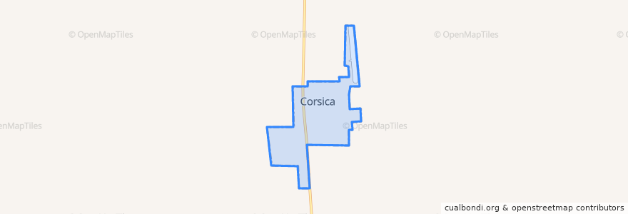 Mapa de ubicacion de Corsica.