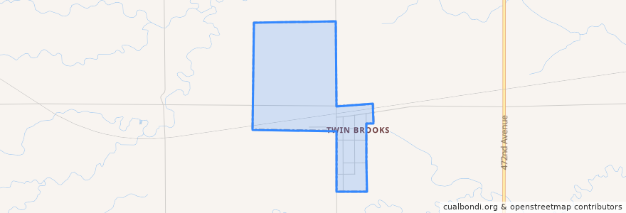 Mapa de ubicacion de Twin Brooks.