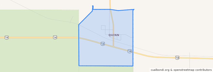 Mapa de ubicacion de Quinn.