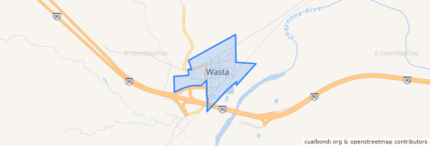 Mapa de ubicacion de Wasta.