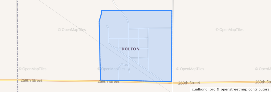 Mapa de ubicacion de Dolton.