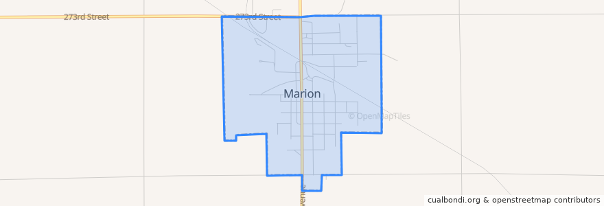 Mapa de ubicacion de Marion.