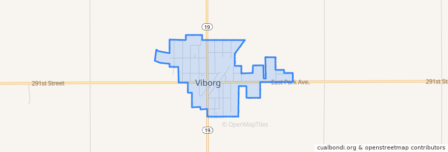 Mapa de ubicacion de Viborg.