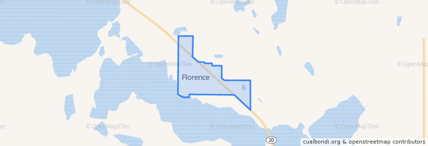 Mapa de ubicacion de Florence.