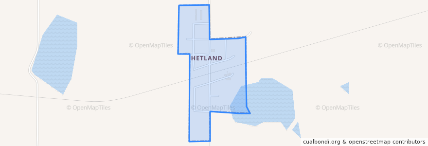 Mapa de ubicacion de Hetland.