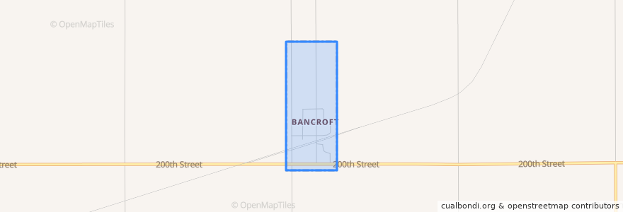 Mapa de ubicacion de Bancroft.