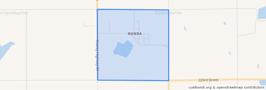 Mapa de ubicacion de Nunda.