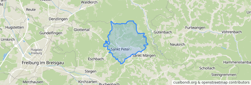 Mapa de ubicacion de St. Peter.