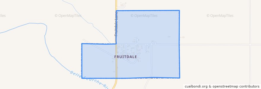 Mapa de ubicacion de Fruitdale.