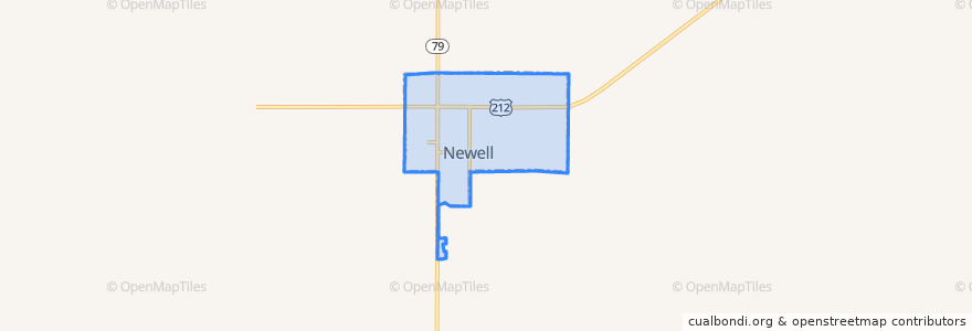 Mapa de ubicacion de Newell.